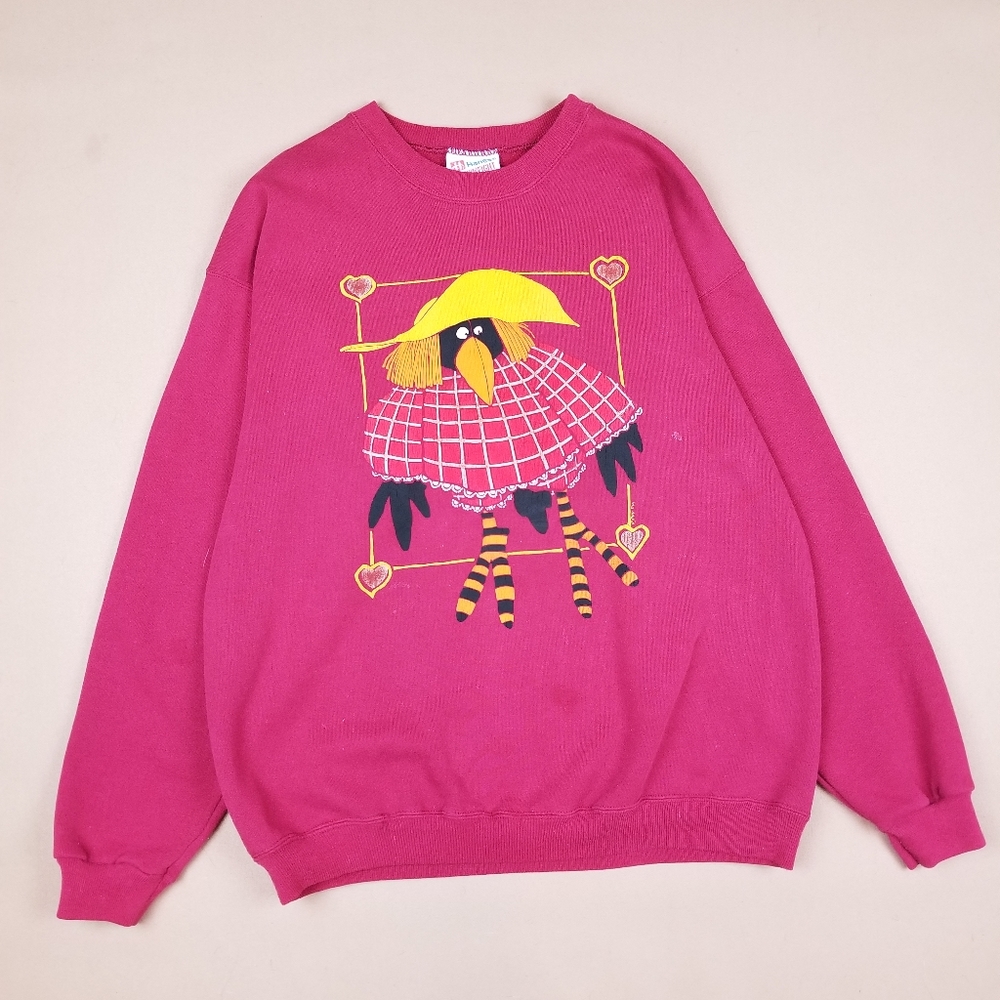 VTG 90's 00's Made in USA Cartoon 90's Crow Design